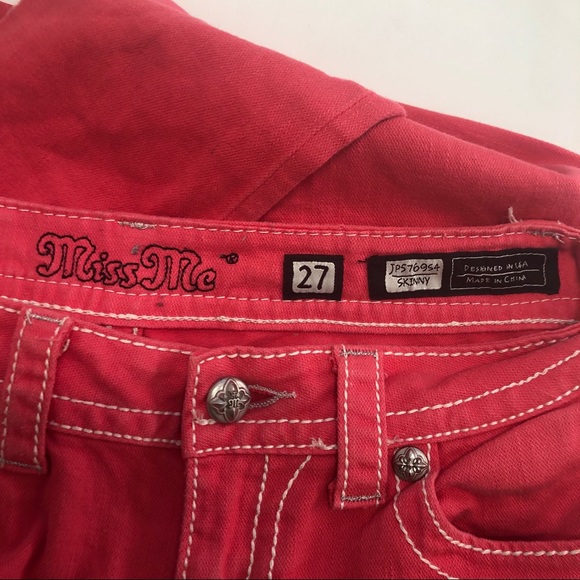 Miss Me "Melon" Color Skinny Jeans 27 - Picture 4 of 7